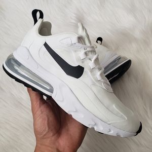 Nike Air Max 270 React in White/Black/Silver